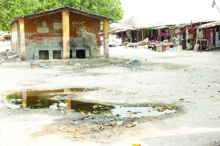 Grootfontein 1 Grootfontein Single Quarters in ruins … but council built houses to mitigate