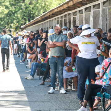 Determined voters descent on TransNamib poll station