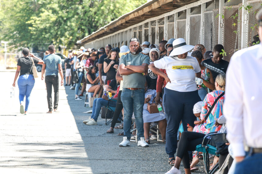 Determined voters descent on TransNamib poll station