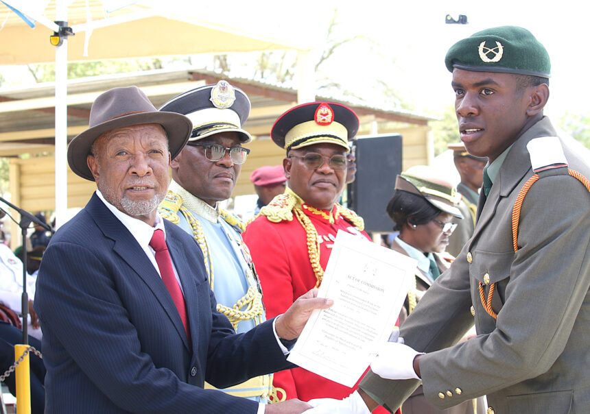 President commissions over 140 military officers