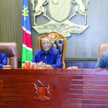 Cabinet_Heather Erdmann Mbumba blows executive horn …sends Nujoma well-wishes …tells colleagues to go home gracefully