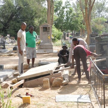 Heavy rain damages graves in Windhoek