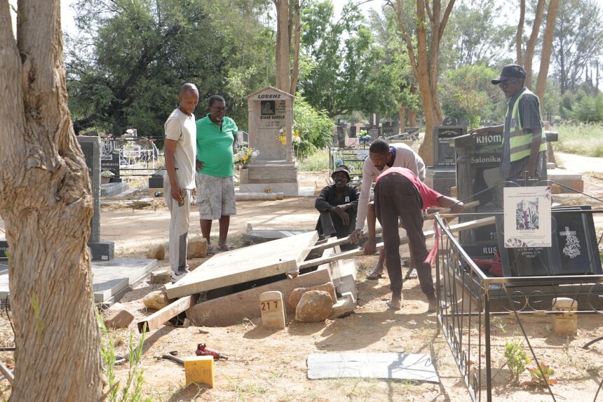 Heavy rain damages graves in Windhoek