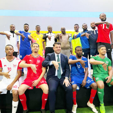 Warriors 2 jpg Ballotti donates paint as Ekandjo gives gear