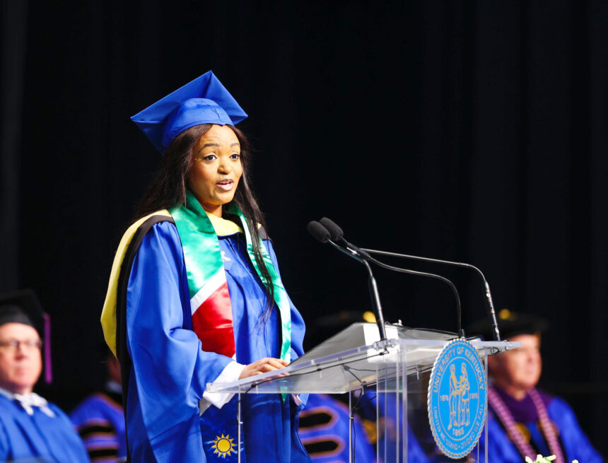 Ndashaala graduates with summa cum laude