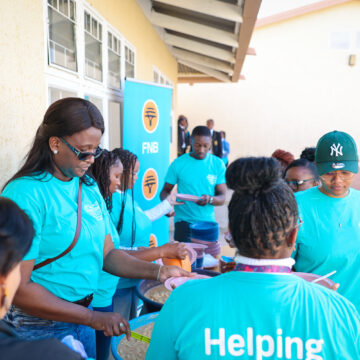 FNB 3 soup kitchen FNB staff serve hope through meals