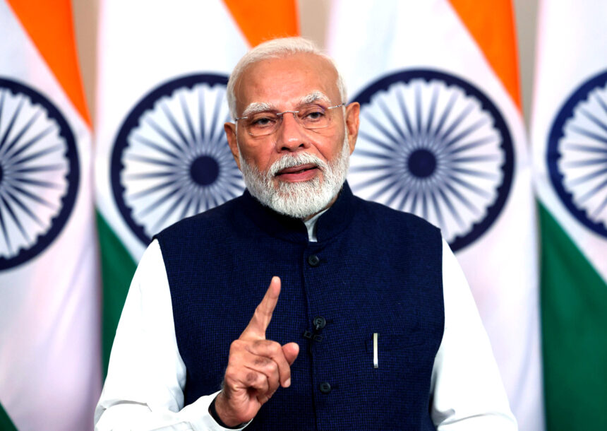 India’s Modi in Namibia on Wednesday …expected to address Parliament 