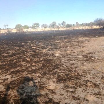 grazing land burned 1 Omulilo gwometoto lyaShakati anuwa gwa hanagula po ekoye