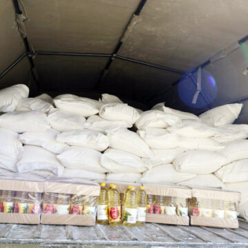 Drought relief food found buried 