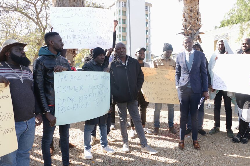 Former fishermen demand back pay