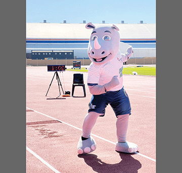 Mascot-1 Rhino the mascot: Region 5 games’ heartbeat