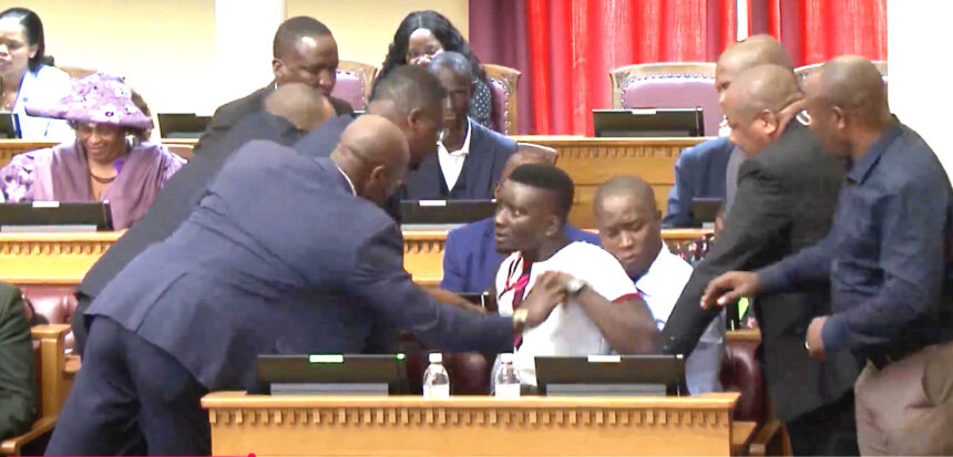 Amupanda sticking to waering jeans in the chamber 