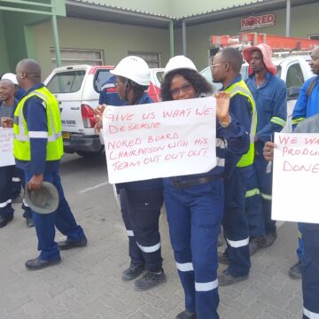 Nored employees at Katima stage peaceful demonstration