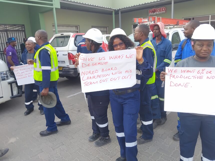 Nored employees at Katima stage peaceful demonstration