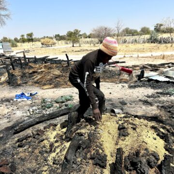 mother loses home 2 Family destitute after child’s play sets homestead ablaze …food, clothing and huts all destroyed in fire
