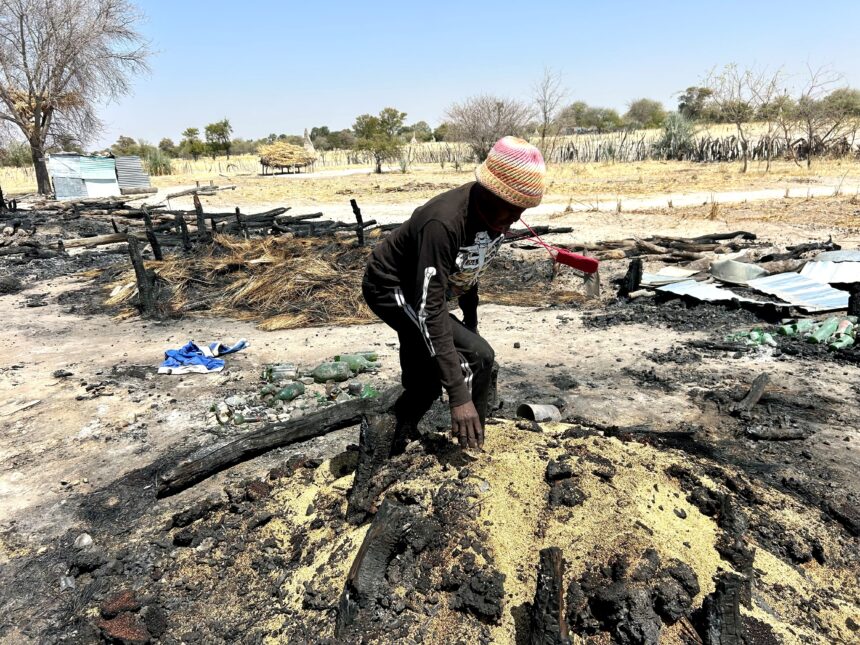mother loses home 2 Family destitute after child’s play sets homestead ablaze …food, clothing and huts all destroyed in fire