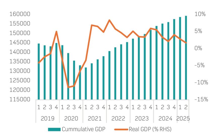 Real GDP grows 1.6% y/y in second quarter …sluggish numbers can build resilience