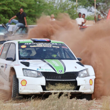 Martin, Kritzinger dominate at Gobabis rally