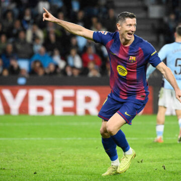 Lewandowski scores hat trick …Barcelona overcome Celta Vigo