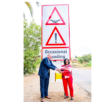 Santam and CoW enhance road safety with flood signage