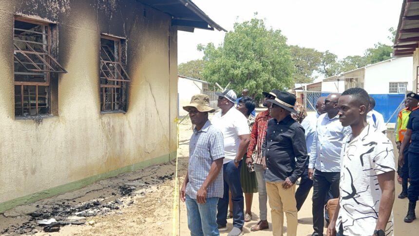 Ngurare visits burnt Ndiyona school hostel