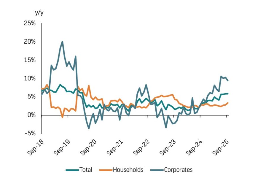 Corporates drive credit growth as PSCE rises 