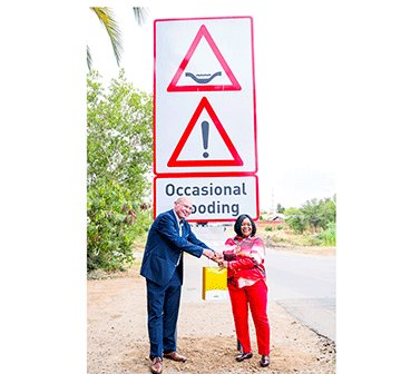 Santam and CoW enhance road safety with flood signage