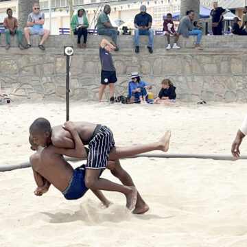 Wrestling Swakop hosts first beach wrestling competition