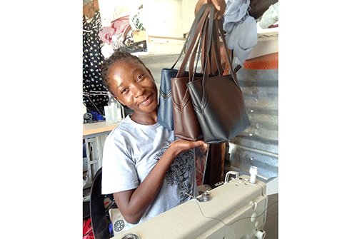 All in a day’s work …Silas builds a life through bag-making 