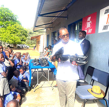 Kandume MP donates school shoes to vulnerable learners