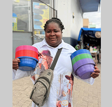 SMEs’ spotlight with Pricilla Mukokobi –  Street trader makes a living on bowls, basins 