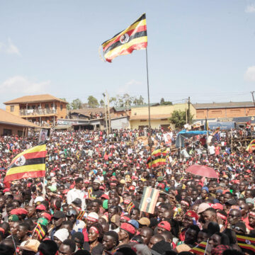 Bobi Wine protests with national flag … as Uganda decides this week 