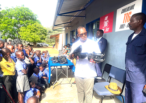 MP donates school shoes to vulnerable learners
