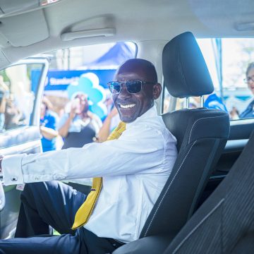 Jekconia  drives off in  new  Toyota      …Standard Bank the blesser