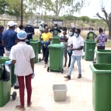 Young ones spring clean Outapi