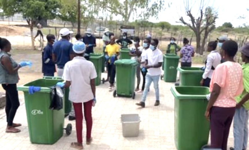 Young ones spring clean Outapi