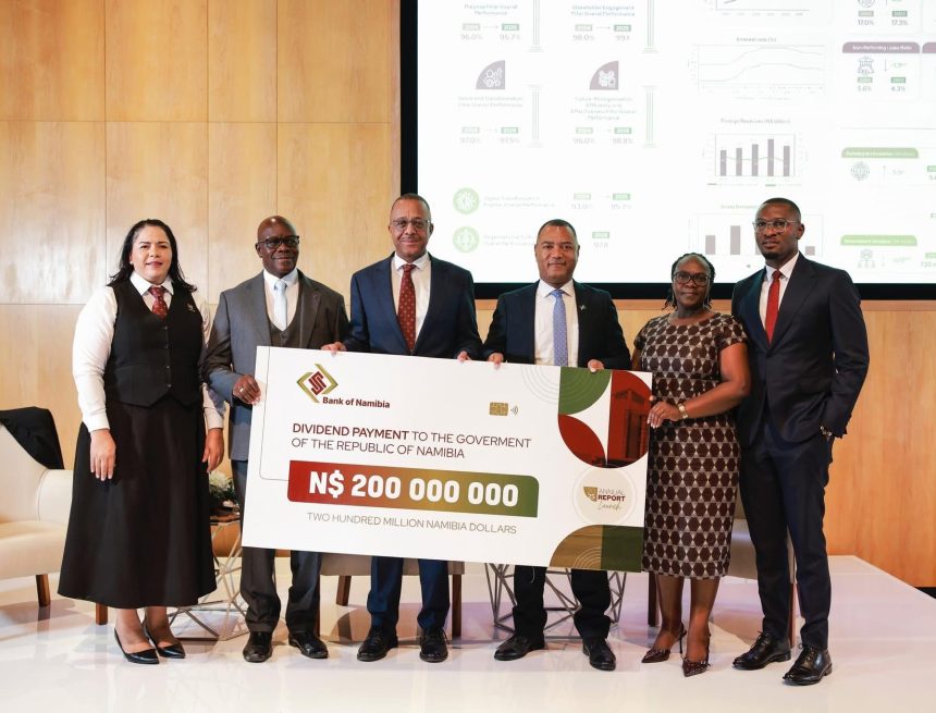 BoN pays N$200m dividend to gov