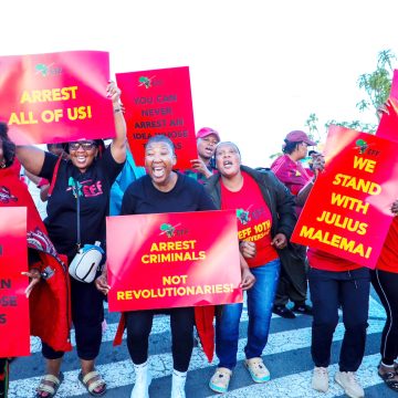 Hundreds rally ahead of Malema sentencing