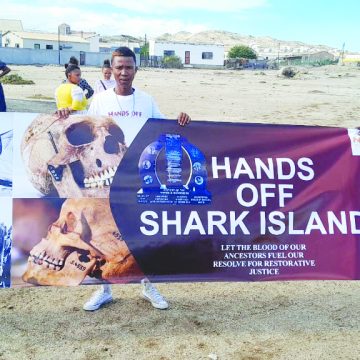 ‘Hands off Shark Island’ 
