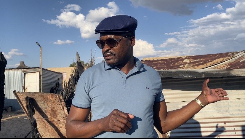 Screenshot Omuthiya councillor visits shack fire victims’ family