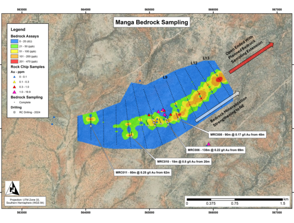 Ongwe Minerals reports expansion of Manga Bedrock anomaly